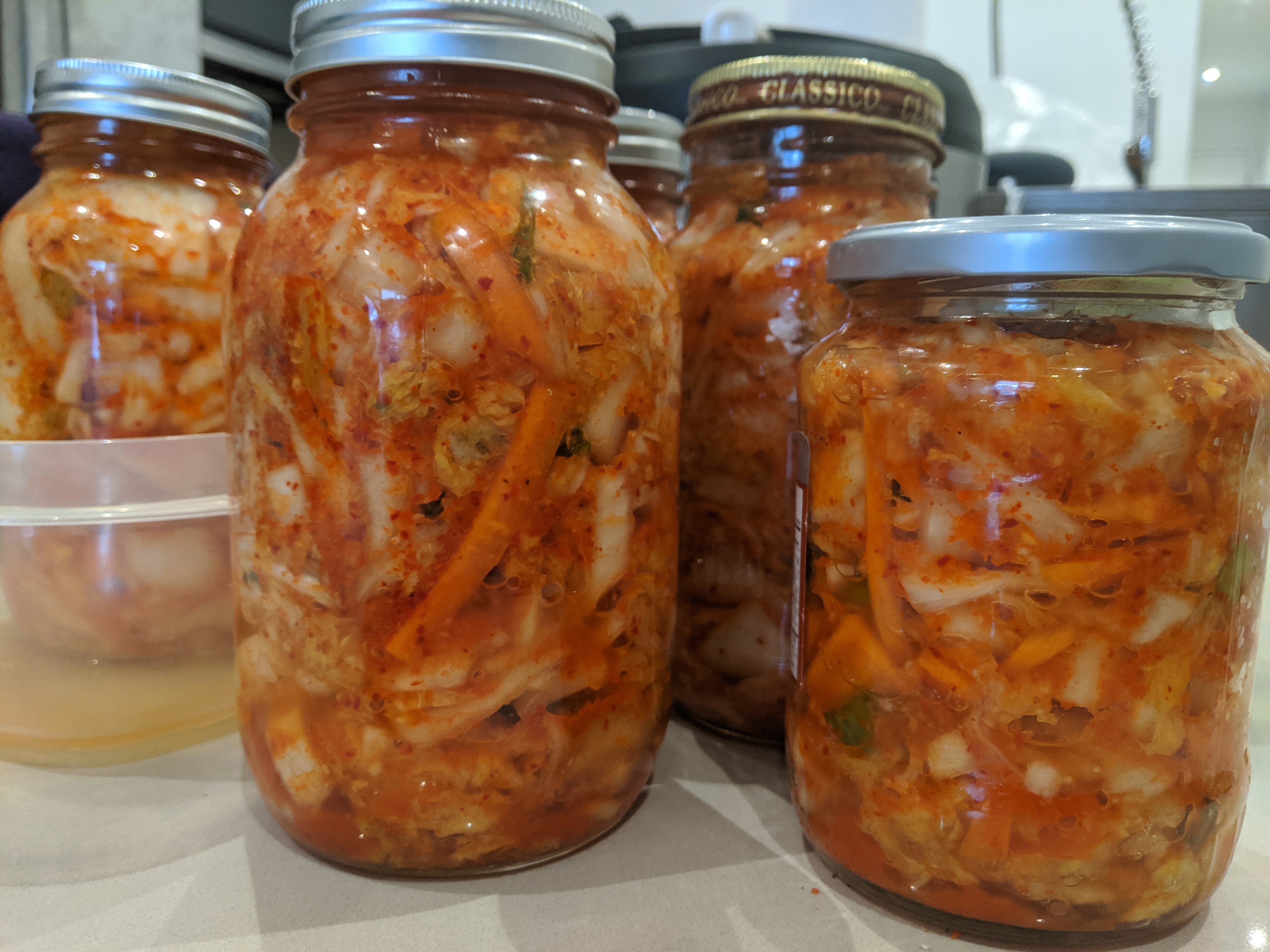 Kimchi in a jar